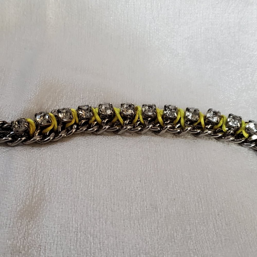 LOFT Rhinestone Yellow Ribbon Bracelet #998 - Picture 3 of 4